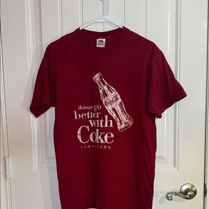 Fruit of the Loom Red Coca Cola Slogan T-Shirt
